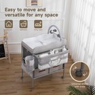 Baby Changing Table Portable Folding Waterproof Diaper Station W  Waste Basket