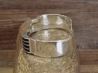 Navajo Indian Sterling Silver Ribbed Bracelet By James Bahe
