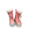 Apakowa Kids Girls Insulated Fur Winter Warm Snow Boots Pink Sz 28 Us 11
