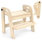 Toddler Step Stool  Wooden 2-step Stool For Kids  Foldable Potty Training 