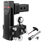 Airbird Adjustable Trailer Hitch 2    2-5 16  Ball Mount 2 5  Receiver 7  Drop