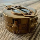 British Military Prismatic Antique Pocket Compass Solid Brass Marine Navigation