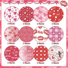 24 Sheets Double-sided Valentine Scrapbook Paper For Card Making And Crafts