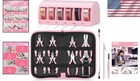 Professional Jewelry Pliers Set With 6 Wire Rolls - Pink