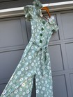 Vintage 1930s Overalls Beach Pajamas Jumpsuit  Floral Romper Bohemian 