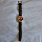 Mao Zeong Chinese Leader Watch Silver Case Hand Winding Black Band Animated Hand