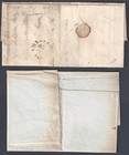 Uk Gb 1822   1841 Postal History Two Stampless Folded Letters Sheffield   Nottin