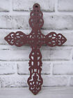 Antique-style Decorative Rustic 13  Wall Hanging Cast Iron Cross Gothic Christia