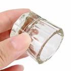 2 Pcs Nail Art Acrylic Crystal Cup No-cover Liquid Powder Glass Dappen Dish Bowl
