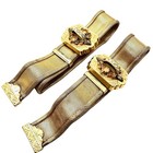 Antique Gold Filled Rare Pair Of Wedding Bracelets Seed Pearl Ornate Victorian