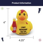 Goofballs Novelty Rubber Duck     Funny Ketchup Bath Toy With Joke