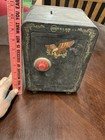Vintage 1970s Brumburger Toy Bank Safe Mosler Junior Combination Metal Coin Bank