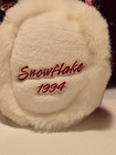 Vintage 1994 Dan Dee Snowflake Teddy Bear Plush Christmas White Girl Book Tags