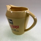 White Horse Scotch Whisky Water Pitcher Bar Jug Yellow Wade England Vintage
