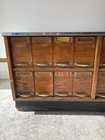 Vintage Multi Drawer Apothecary Wood Cabinet Woodworker Carpenter Bin Storage 
