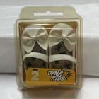 Vintage Dyna Kids Baby Shoes Size 2 White Mary Janes Bow Dress