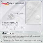 River Dream Plastic peva  Snap In Shower Curtain Liner Replacement With Magnets 