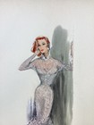 Original Costume Sketch For Susan Hayward In  i ll Cry Tomorrow  By Helen Rose