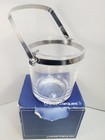 Vintage Cristal D arques Small Ice Bucket Crystal With Silver Plate Handle