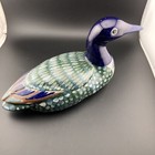 Mexican Hand Painted Folk Art Talavera Signed Mateo Pottery Duck   Decor