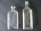 2 Vintage Clear Glass Bottles - Rawleighs   Unmarked-lot Of 2