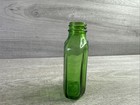 Vintage Squib Green Glass Bottle 4 5  Tall  Made In The Usa