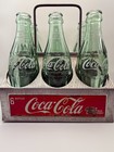 Vintage Coca Cola Metal 6-pack Bottle Carrier With Bottles