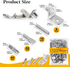 104 Pcs Metal Shelf Pegs Kit - 4 Styles Cabinet Shelf Pins bookshelf Pegs For Sh