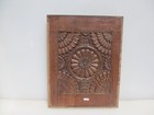 Antique Carved Wooden Panel Plaque Old Wood Flowers Nouveau Vintage Oak 14 x18 