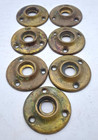 Antique Rosettes Door Knob Brass Old Vintage Door Escutcheons Hardware Lot Of 7