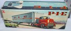P-i-e Gmc Semi Truck   Trailer Set Tin Friction Toy Sss Japan Boxed