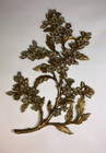 1967 Syroco Mcm 3 Piece Floral Birds Dogwood Wall Plaques Usa Gold White Vintage