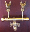 Doberman  Cropped Ears  Bronze Duet Door Knocker