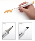 12 Colors Grayscale Art Marker Pen Double-ended Sketch Markers Alcohol Based Ink