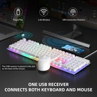 Magegee V550 Wireless Gaming Keyboard And Mouse  2 4g Full-sized Rgb White 
