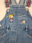 Vintage Rugrats Overalls Skirt Girl Size 4 Denim Nickelodeon Viacom 1998 Pink