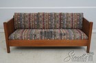 F67828  Stickley Mission Oak Upholstered Sofa Settee