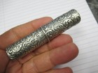Antique S  Cottle   Co Sterling 11 Repousse Sewing Lipstick Holder Vanity Item
