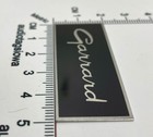 Garrard  Badge Logo Custom Made  Black   Silver Aluminum Self Stick