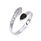 925 Sterling Silver Toe Ring Adjustable Foot Ring Jewelry For Women Black Onyx