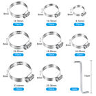 101x Adjustable Hose Clamps 8 Sizes Worm Gear Stainless Steel Clamp Assortment