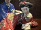 Antique Japanese Shunga Hakata Urasaki Doll Erotic Figurine Geisha Girl Peekaboo
