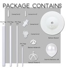 Balloon Column Stand Kit set Of 2 metallic confetti 12inch Pink Purple Balloo   