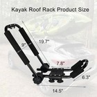 Folding Kayak Roof Rack Adjustable For Kayak canoe sup j-bar On Black 