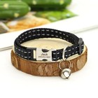 Personalized Cat Adjustable Collar Engraved Name Metal Buckle   Bell Reflective 