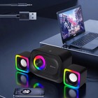 3x set Usb Wired Gaming Speakers 2 1 Subwoofer Stereo Touch Light For Pc Ps4 Ps5