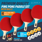 Advanced Premium Ping Pong Paddles Set Of 4 - Professional Table Tennis Paddles