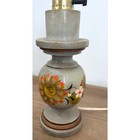 Vintage Signed Ser-mel Tonal   Mexican Folk Art Lamp Hand Painted Papier M  ch  