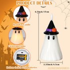 Halloween Decor Flameless Ghost Candles With Witch Hat  Ghost Figure-witch Hats