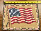 3 Vintage 48 Star Us Usa Flag Cigarette Tobacco Felt 15 5   x10 5    Flannel Banners